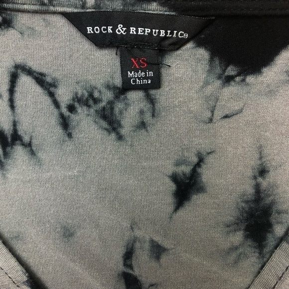 Tie Dye Cross-front Top by Rock & Republic - Picture 2 of 11